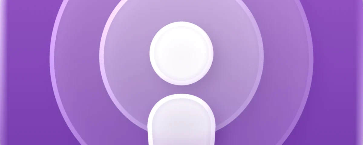 Icône Apple Podcasts avec diffusion audio et vidéo illustrant le podcast vidéo entreprise sur Apple Podcasts