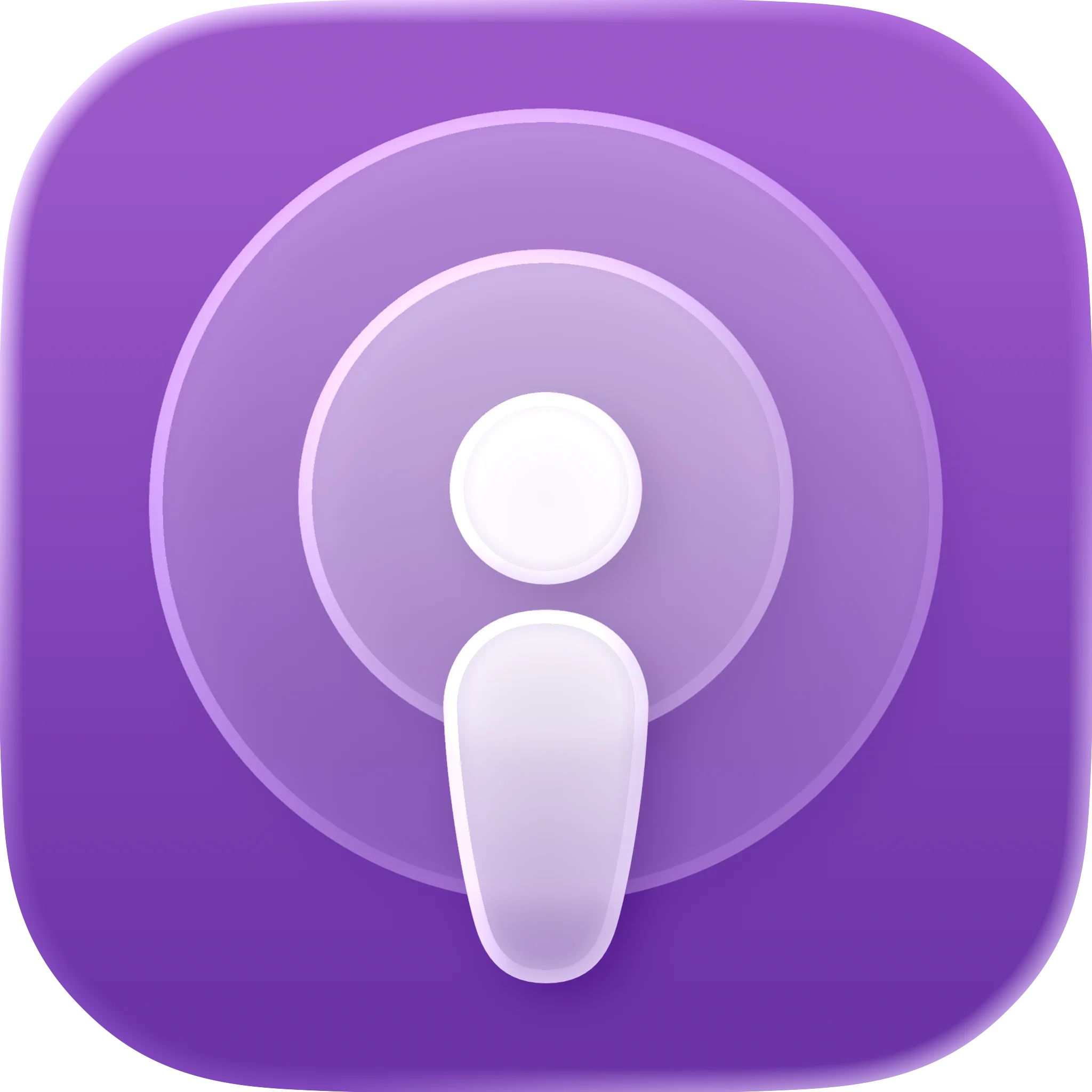 Apple Podcasts icon with audio and video streaming illustrating the company video podcast on Apple Podcasts